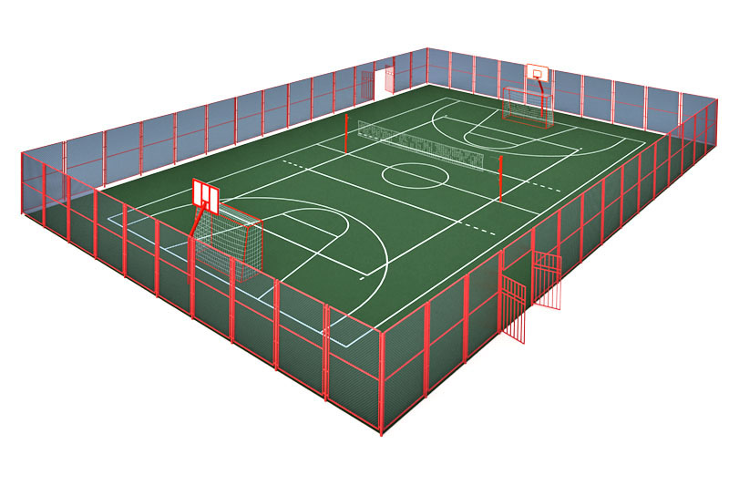 Баскетбольная площадка схема сверху