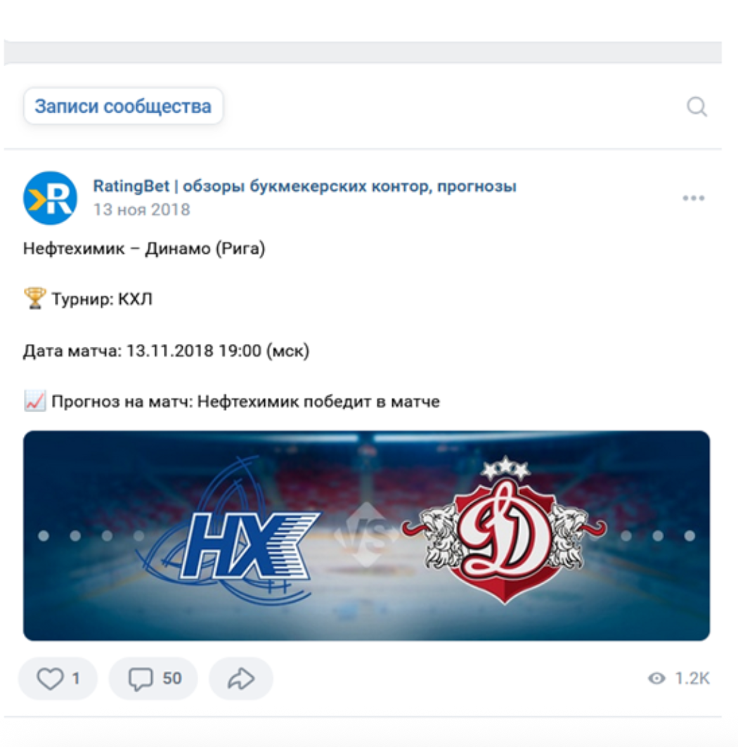 Деятельность сайта Rating bet