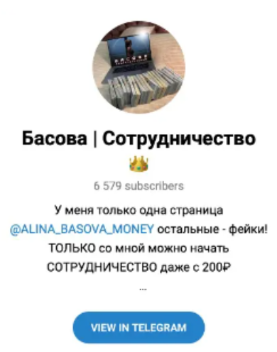 Обзор Телеграмм Алины Басовой