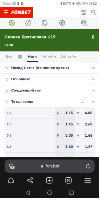 Коэффициенты на матч Гуру ставок