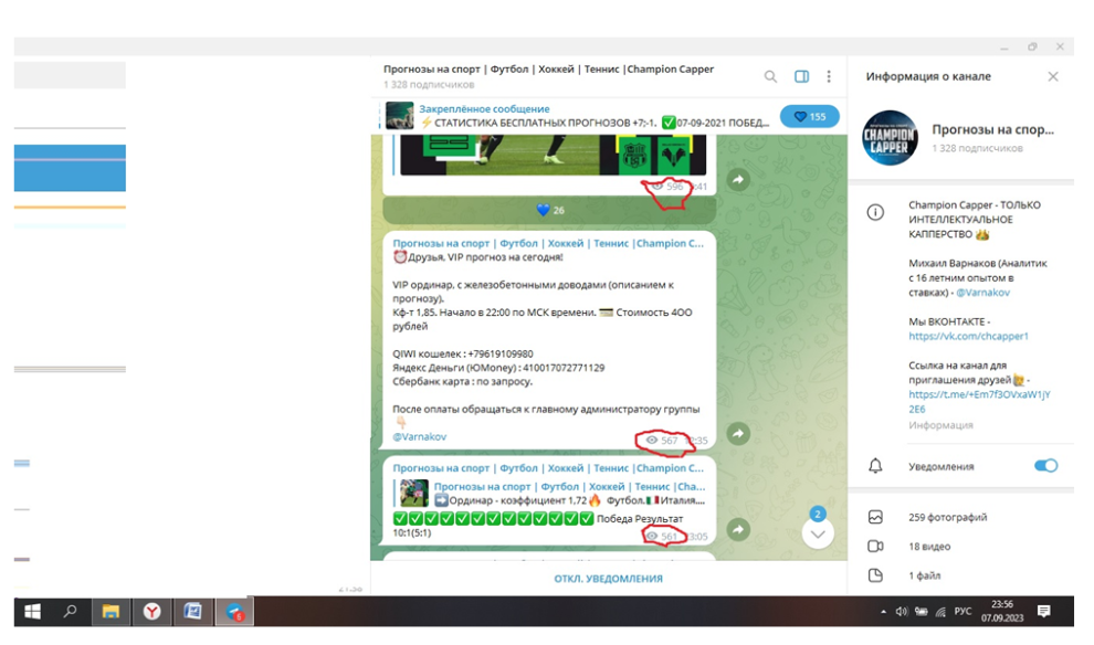 Телеграм канал Чемпион Каппер