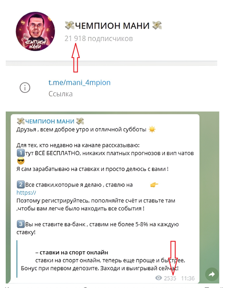 Телеграмм-канал Чемпион Мани