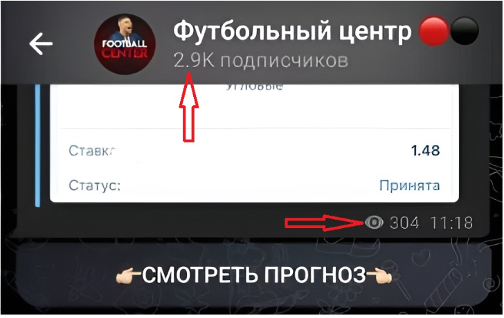 Телеграмм-канала Футбольный центр